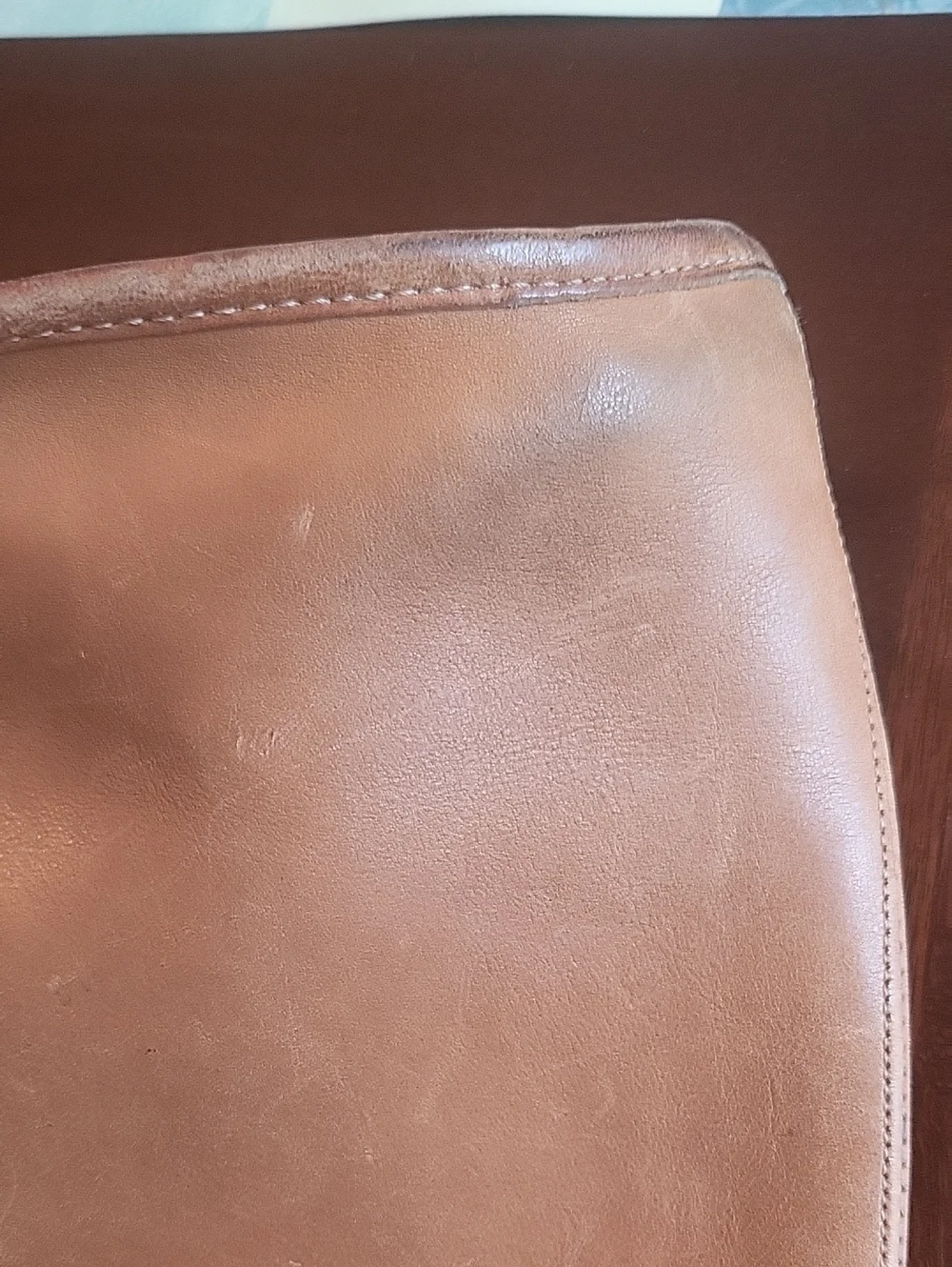 Tan Leather Crossbody Coach Purse - Smooth Finish - Picture 3 of 13